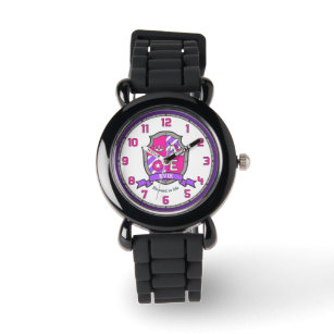 Evie girls name meaning letter E unicorn pink Watch