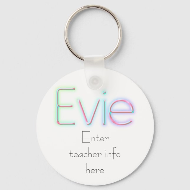 Evie Name Tag Key Chain (Front)