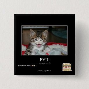 Evil 2 Inch Square Button