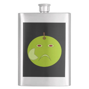 Evil Apple with Scar Halloween Flasks
