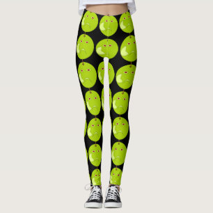 Evil Apple with Scar Halloween Leggings