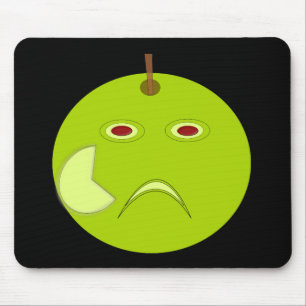 Evil Apple with Scar Halloween Mousepad
