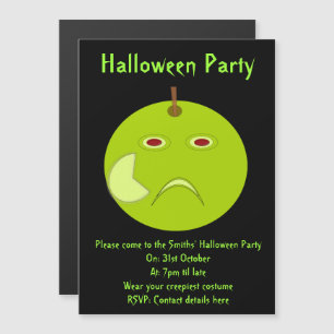 Evil Apple with Scar Halloween Party Invites