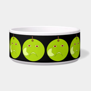 Evil Apple with Scar Halloween Pet Bowl
