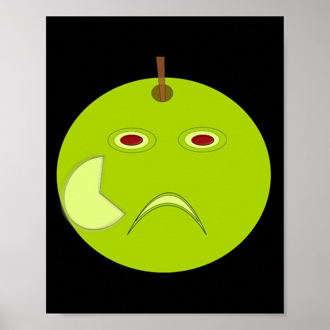 Evil Apple with Scar Halloween Poster (Front)