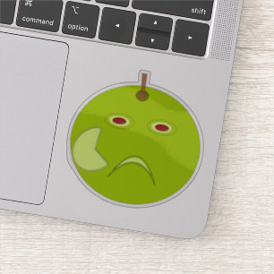 Evil Apple with Scar Halloween Shaped