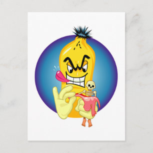 Evil Banana Peel Postcard