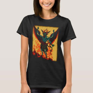Evil Baphomet Goat Devil Demon God With Wings Mura T-Shirt