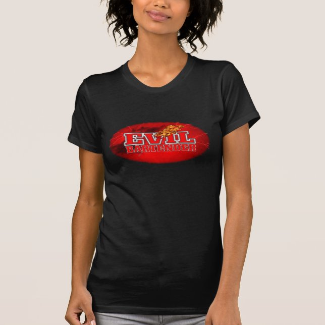 Evil Bartender Drinking T-Shirt (Front)