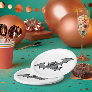 Evil Bat Paper Plate