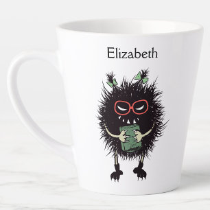 Evil Book Lover Character - Edgy Reading Name Latte Mug