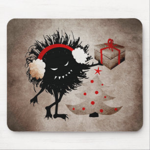 Evil Bug Gives Christmas Present Mouse Pad