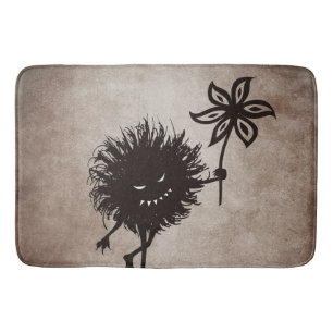 Evil Bug Gives Flower Vintage Bath Mat