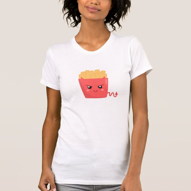 Evil but Kawaii French Fries T-Shirt (Front)