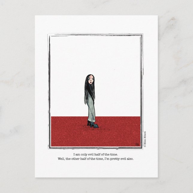 EVIL cartoon by Ellen Elliott Postcard (Front)