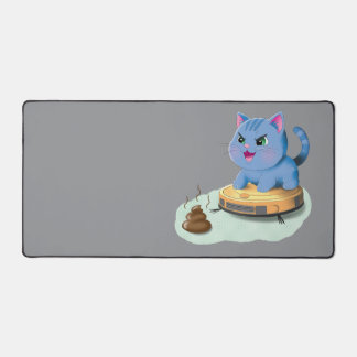 Evil Cat on Robot Vacuum