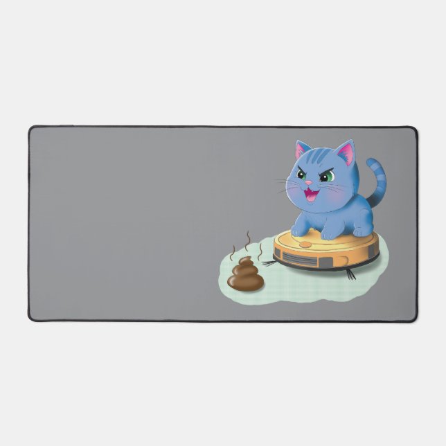 Evil Cat on Robot Vacuum (Recto)