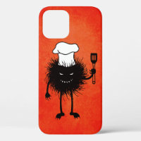 Evil Chef Cartoon Character Loves Cooking