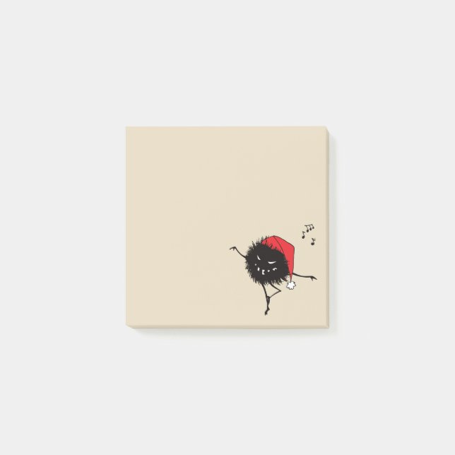 Evil Christmas Bug Singing Post-it Notes (Front)
