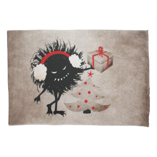 Evil Christmas Bug - Tree And Present Pillowcase