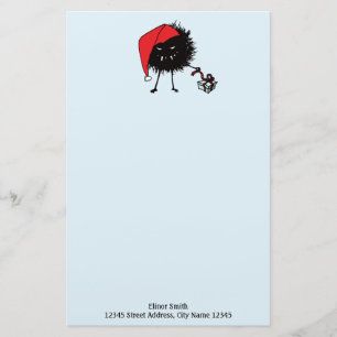 Evil Christmas Bug Unpacking Present Stationery