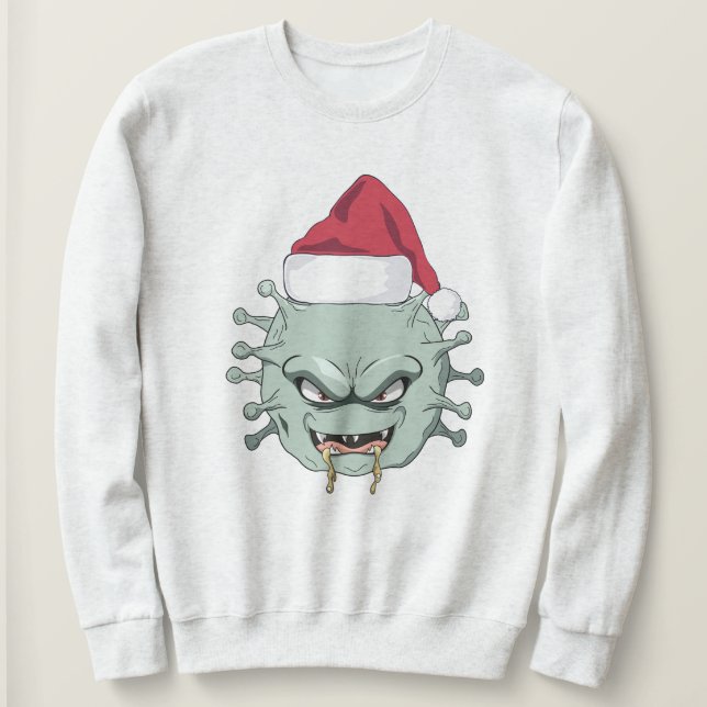 Evil Christmas Virus Sweatshirt (Design Front)