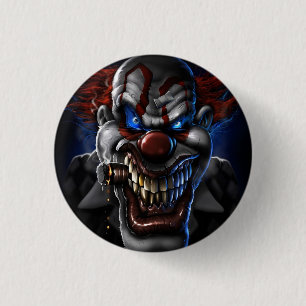 EVIL CLOWN 1 INCH ROUND BUTTON