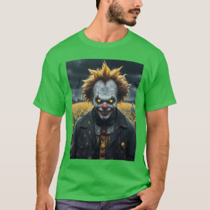 evil clown a corn field monster dark horror scary T-Shirt