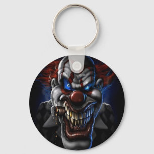 Evil Clown And Cigar Keychain
