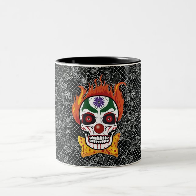 Evil Clown crâne démon café Mug idée cadeau (Centre)