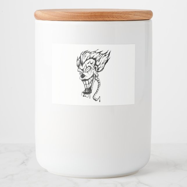 Evil clown Custom Food Container Label (Front)