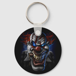 Evil Clown Face Keychain