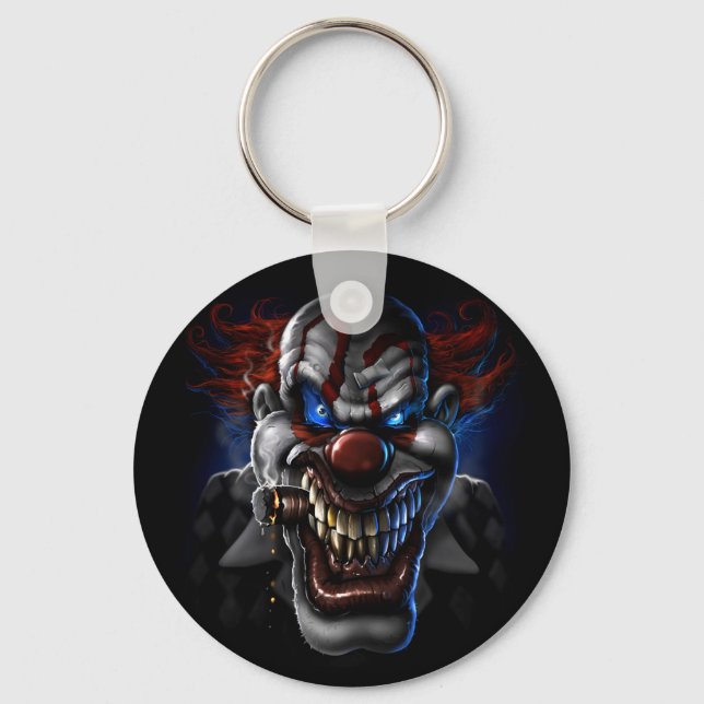 Evil Clown Face Keychain (Front)