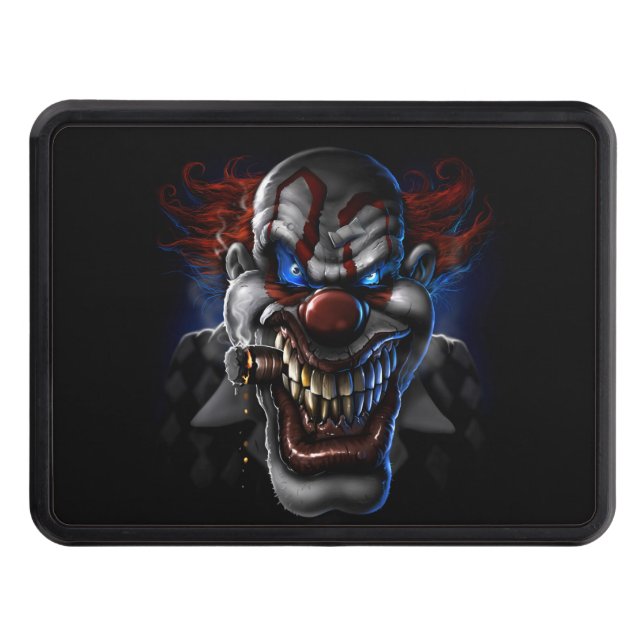 Evil Clown Face Trailer Hitch Cover (Front)