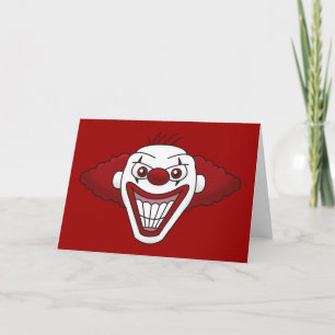 Evil Clown Greeting Card