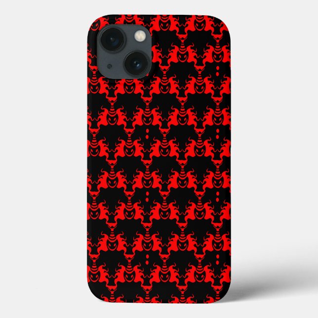 Evil Clown Interlocking Pattern Case-Mate iPhone Case (Back)