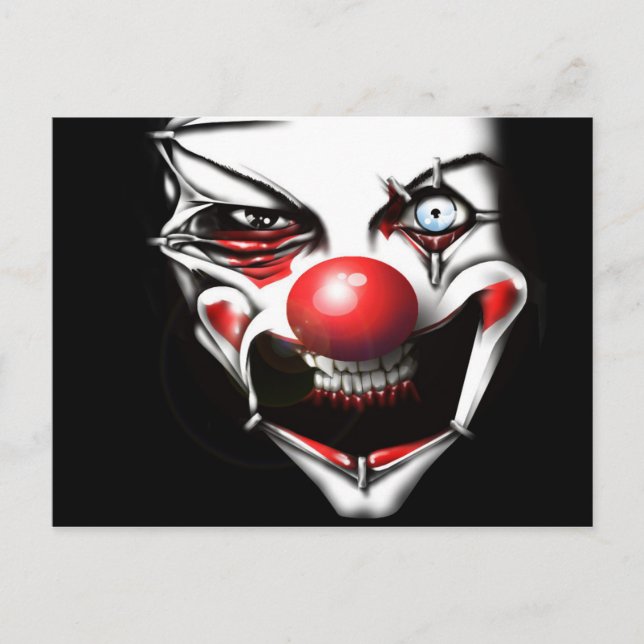 Evil Clown Postcard (Front)