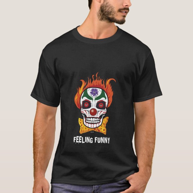 Evil Clown Skull Feeling Funny Tshirt (Front)