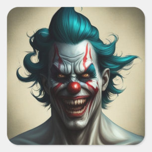 evil clown sticker set