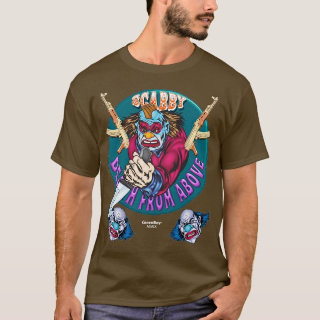 Evil Clown T Shirt - AK 47 (Front)