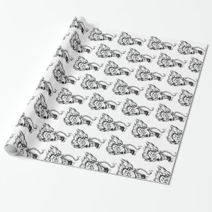 Evil clown wrapping paper