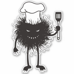 Evil Cook Cartoon Character Chef