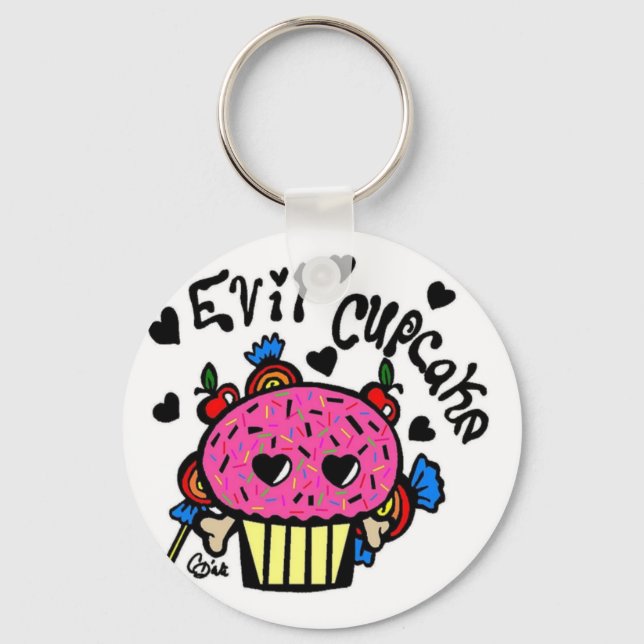 evil cupcake-Keychain Keychain (Front)