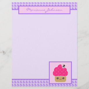 Evil Cute Cupcake Kawaii Stationery Large