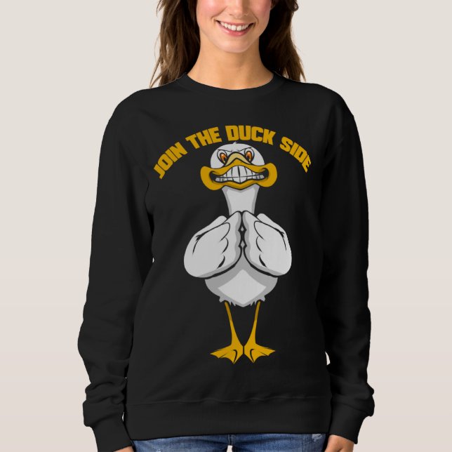 Evil Duck  for Duck Fan Duck Pond Sweatshirt (Front)