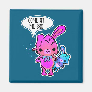Evil Easter Bunny Come At Me Bro Meme Rabbit Horro Magnet