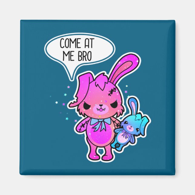 Evil Easter Bunny Come At Me Bro Meme Rabbit Horro Magnet (Front)