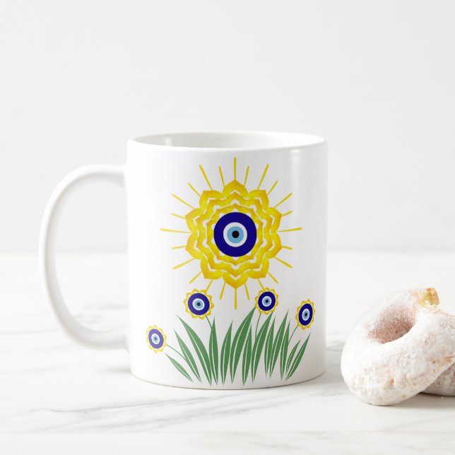 Evil Eye #10 Coffee Mug (With Donut)