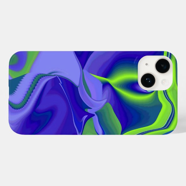 Evil Eye , 3D Abstract in green blue purple Case-Mate iPhone Case (Back (Horizontal))
