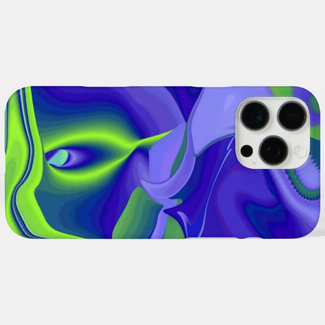 Evil Eye , 3D Abstract in green blue purple Case-Mate iPhone Case (Back (Horizontal))